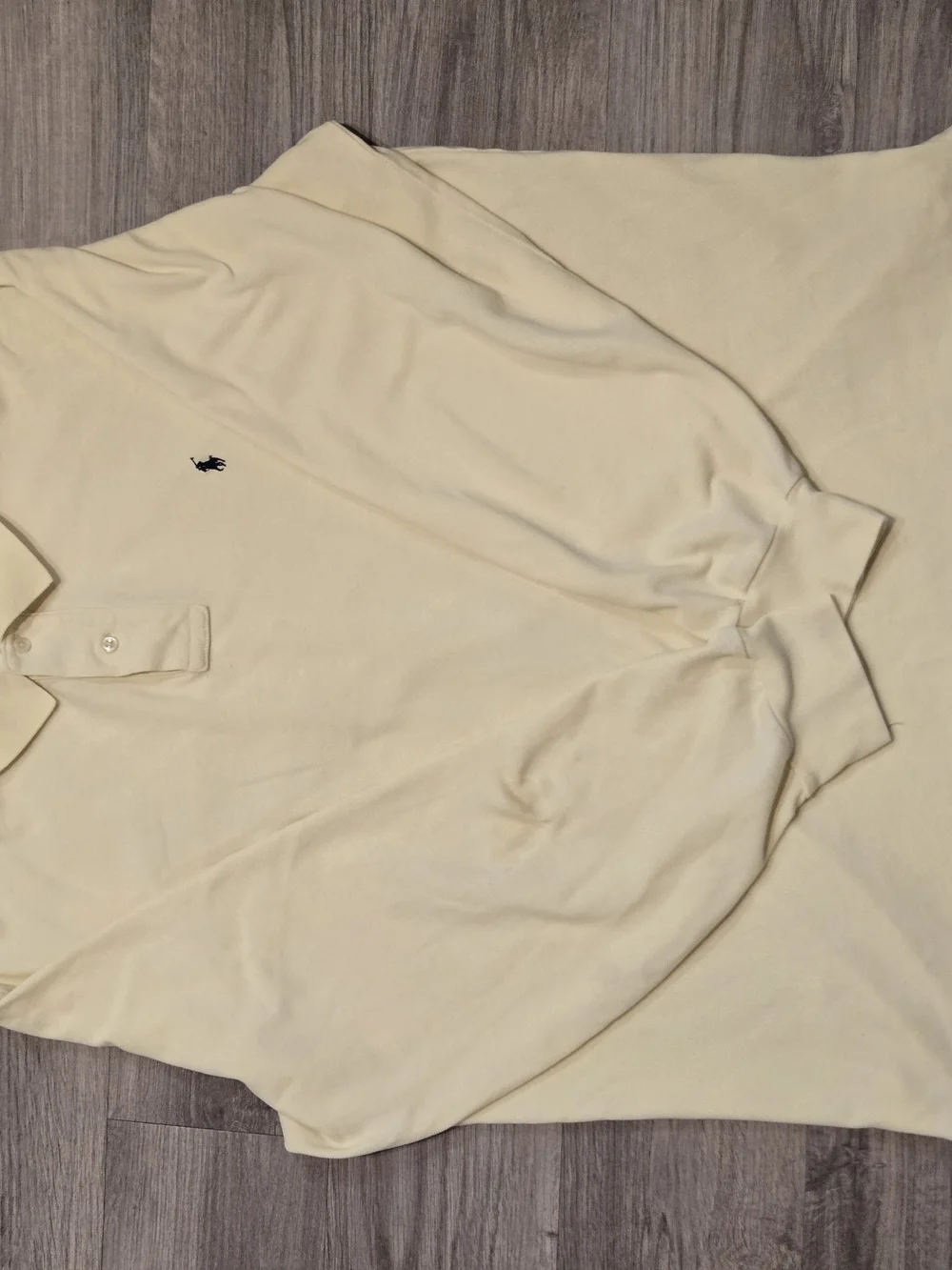 Ralph Lauren Men's Pale Yellow Polo with Black Pony